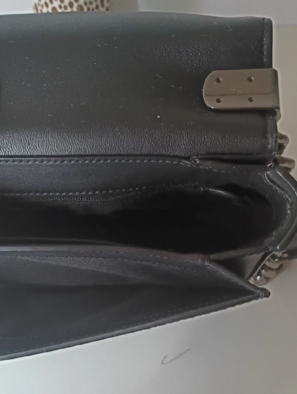 Coach Swagger Black Glovetanned Leather Chain Shoulder Bag 54640